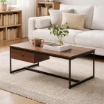 Rustic Farmhouse Coffee Table with Storage