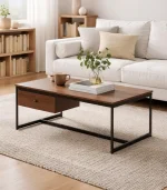 Rustic Farmhouse Coffee Table with Storage