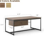 Rustic Farmhouse Coffee Table with Storage - Image 2