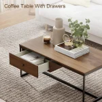 Rustic Farmhouse Coffee Table with Storage - Image 6
