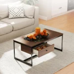 Rustic Farmhouse Coffee Table with Storage - Image 7