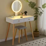 Dressing Table with Mirror and Stool