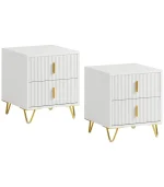 Set of 2 Bedside Table Bedside Cabinet Nightstand with 2 Drawers