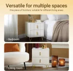 Set of 2 Bedside Table Bedside Cabinet Nightstand with 2 Drawers - Image 6