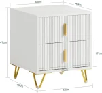 Set of 2 Bedside Table Bedside Cabinet Nightstand with 2 Drawers - Image 4